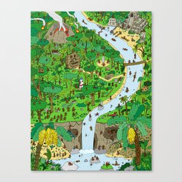 Monkey Jungle Canvas Print