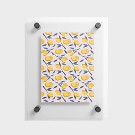 Cute Citrus Lemon Illustration pattern Floating Acrylic Print