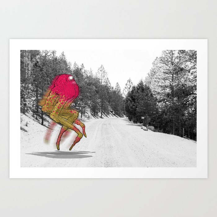 Unseen Monsters of Mount Shasta - Peawil Mousec Art Print