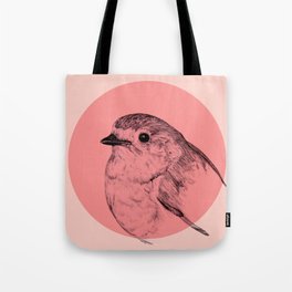 Robin - Red Bird Drawing Tote Bag