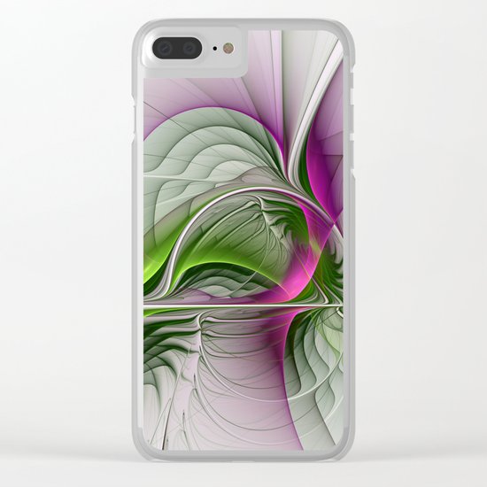 Wild Beauty, Abstract Fractal Art Clear iPhone Case