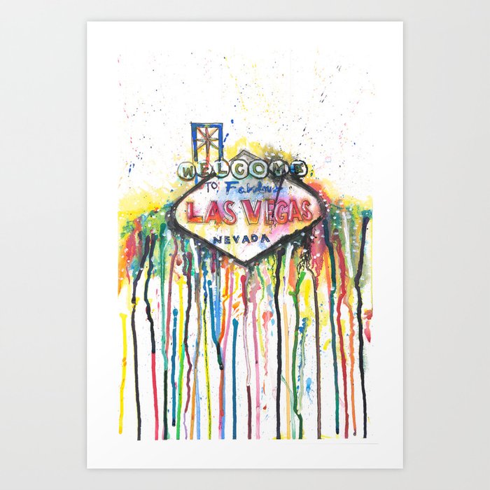 Las Vegas Neon Jungle Art Print