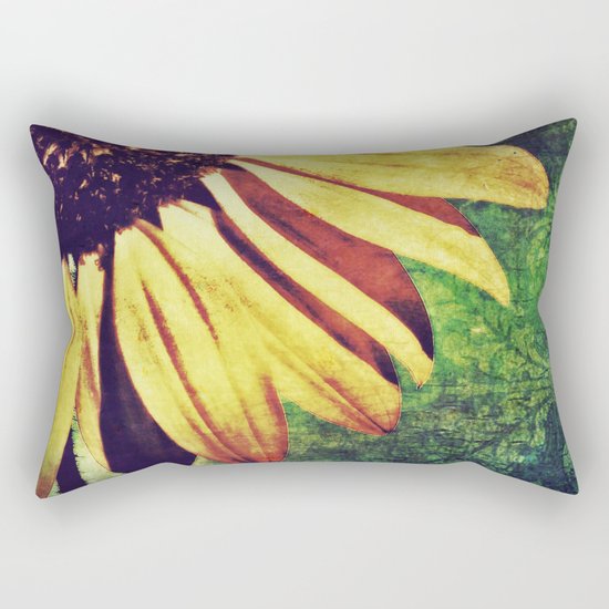 Sunflower Fleur De Lis Rectangular Pillow