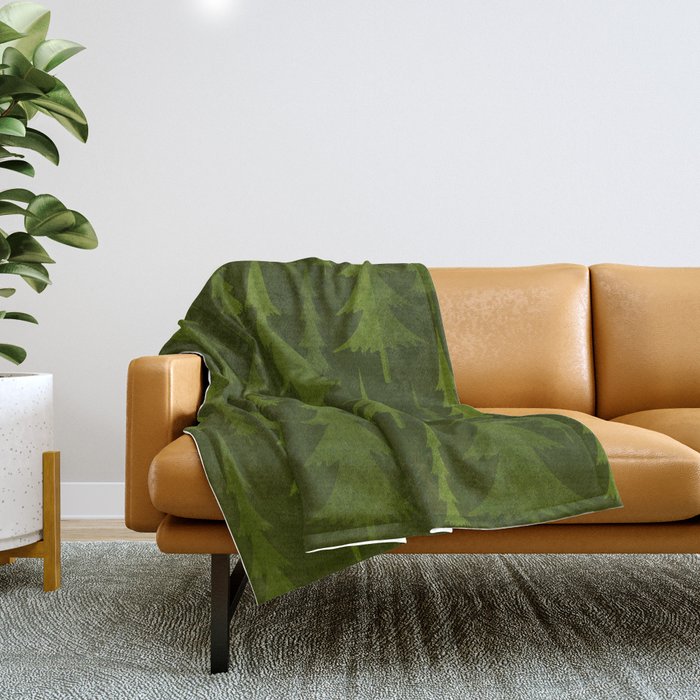 Forest green velvet throw deals