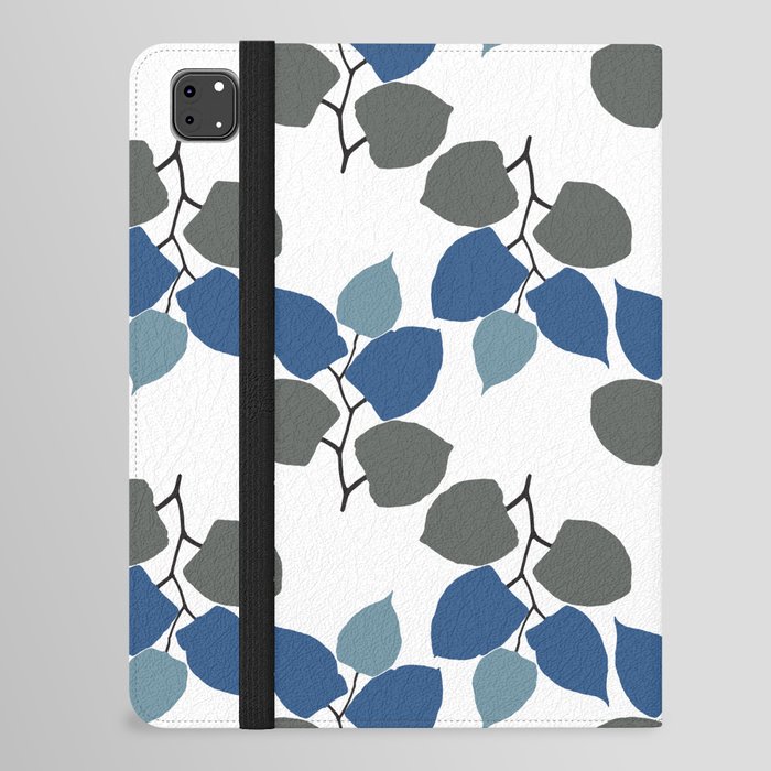Viney White & Blue iPad Folio Case