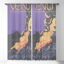 Venus space art. Sheer Curtain