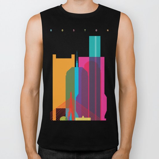 Shapes of Boston. Accurate to scale Biker Tank