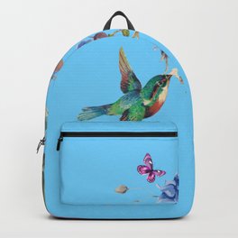 bird on flower Backpack