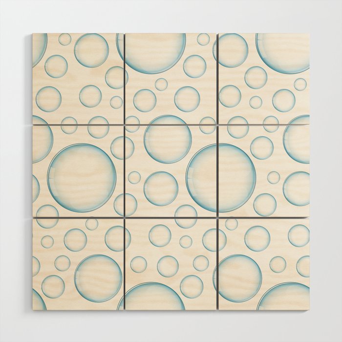 Pattern with Bubbles Wood Wall Art
