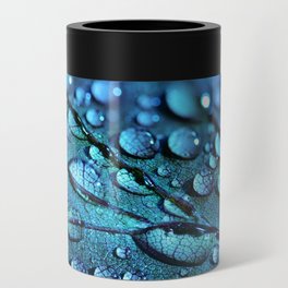 Drops in Shades of Teal Can Cooler