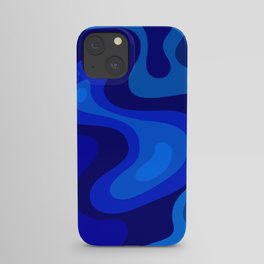 Blue Abstract Art Colorful Blue Shades Design iPhone Case