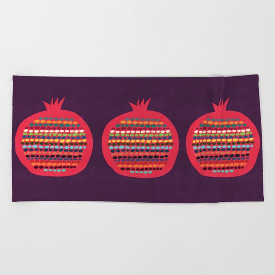 Pomegranate Beach Towel