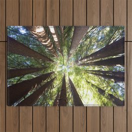 Humboldt California Redwood Trees Outdoor Rug