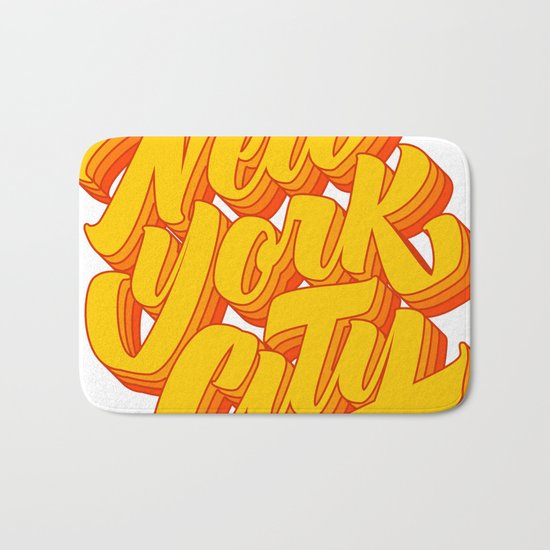 New York City Lettering Bath Mat