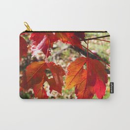 Red Leaf With Peephole Carry-All Pouch | Nature, Red, Leaf, Tree, Autumn, Photo, Color, Vermont, Fall, Foliage 