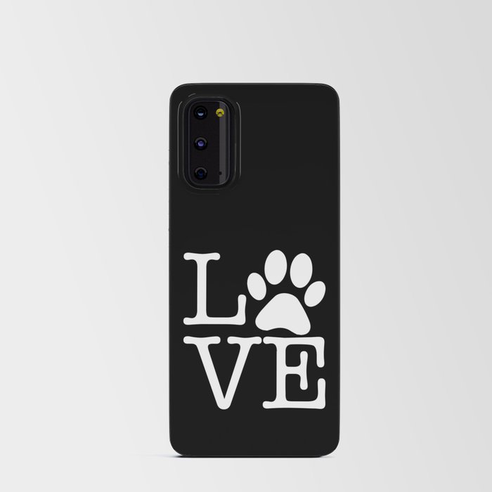 Love Pets Paw Cute Typography Android Card Case