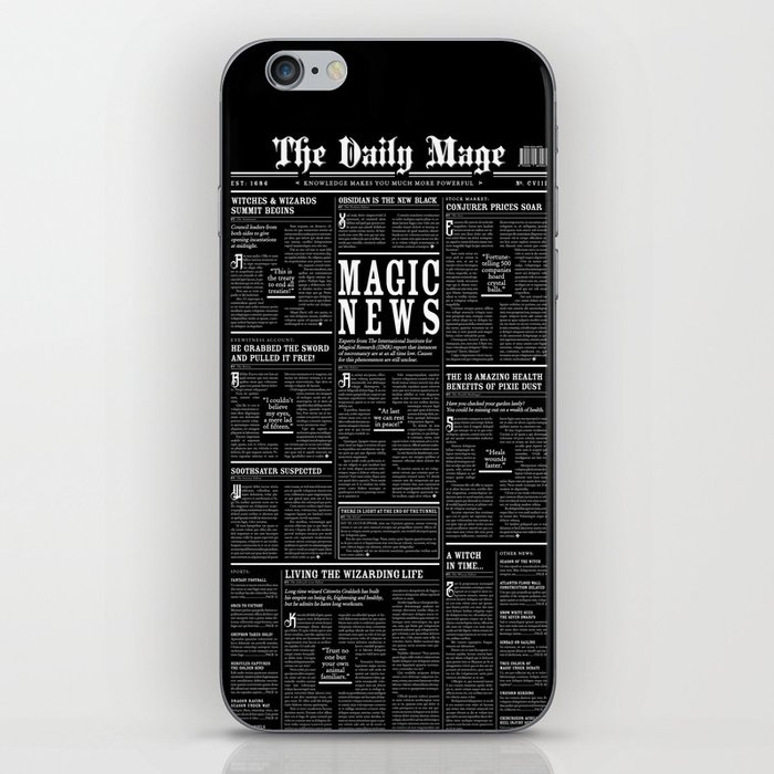 The Daily Mage Fantasy Newspaper Ii Iphone Skin By Grandeduc
