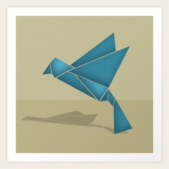 Origami Bird Art Print