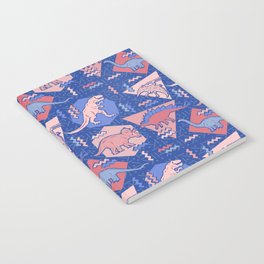 Nineties Dinosaurs Pattern  - Rose Quartz and Serenity version Notebook