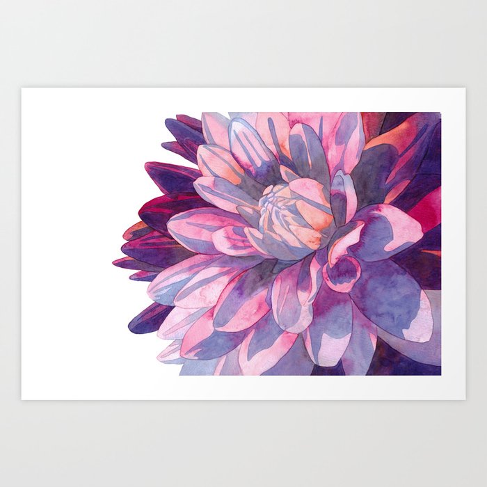 Metallic Watercolor Art Print by Created By Kat Co