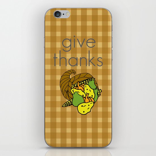 Give Thanks, November Cover iPhone & iPod Skin