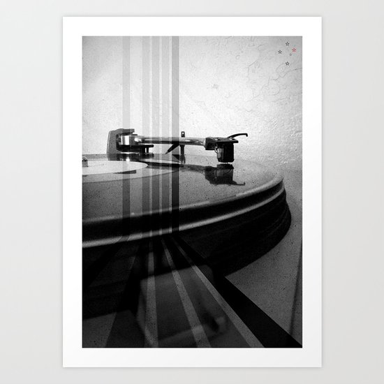 Turntable Retro Art Print