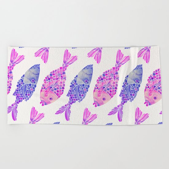 Indonesian Fish Duo – Mermaid Palette Beach Towel
