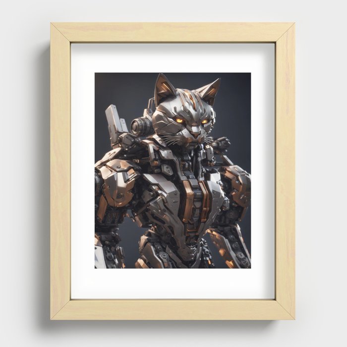 Cyber Cat No.1 Recessed Framed Print