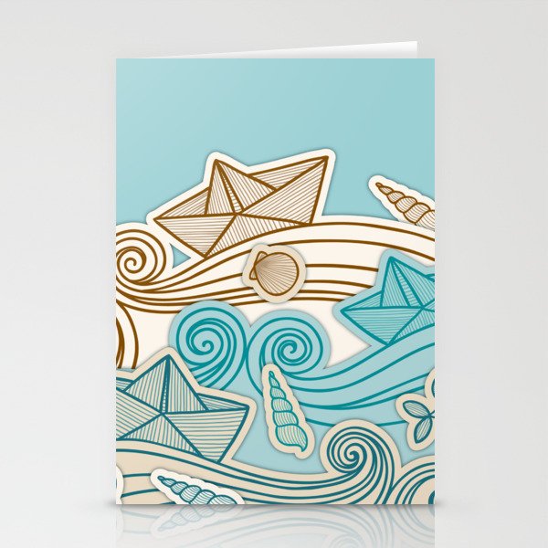 Beach fish sea Stationery Cards