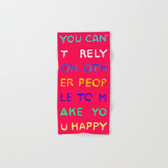 RELY / ABSOLUTELY HAPPY VERSION Hand & Bath Towel