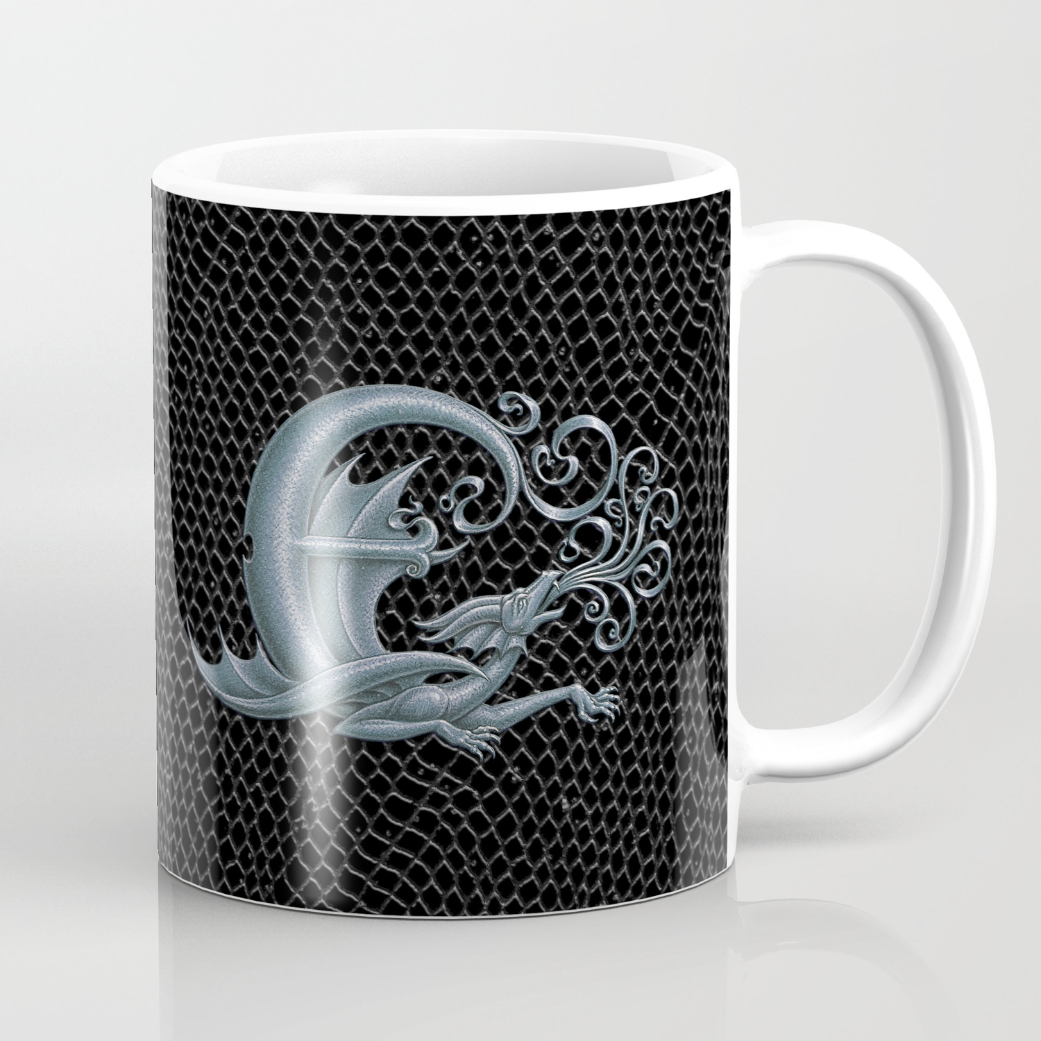 Dragon Letter E From Dracoserific A Font Full Of Dragons Coffee Mug By Zoolnartstore Society6