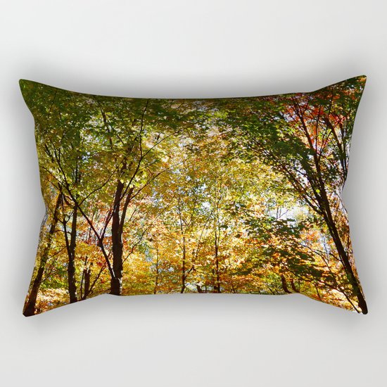 Through the Trees in October Rectangular Pillow