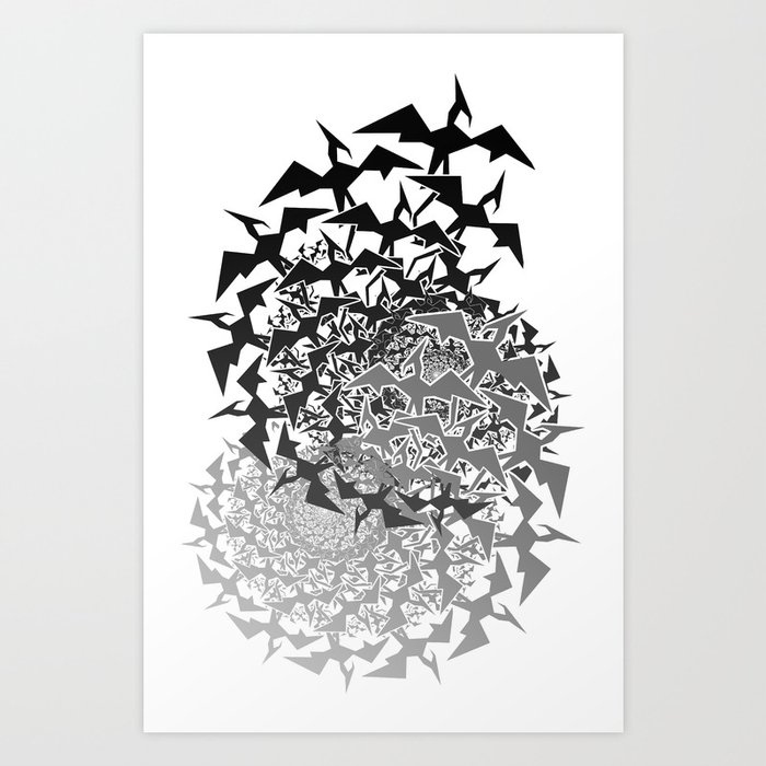 Fractyl Pterodactyl Swarms Art Print