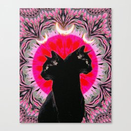 twin cats Canvas Print