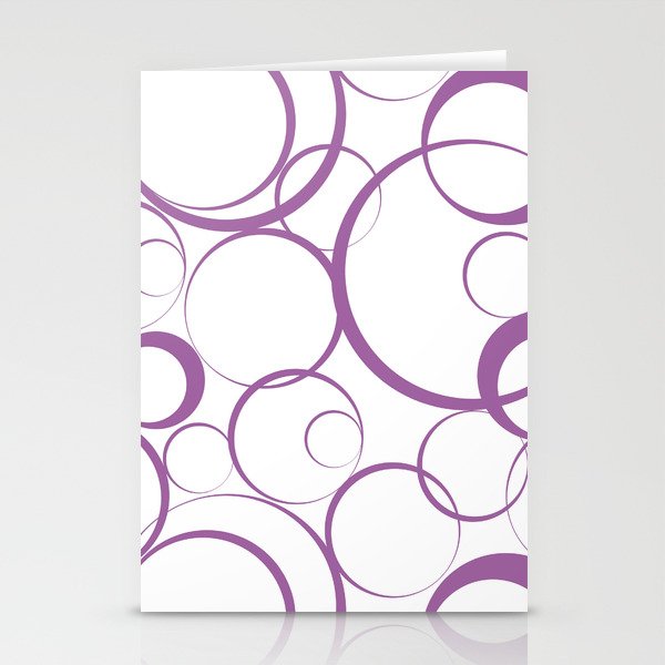 Purple and White Funky Rings Pattern Pairs DE 2022 Popular Color Royal Pretender DE5999 Stationery Cards