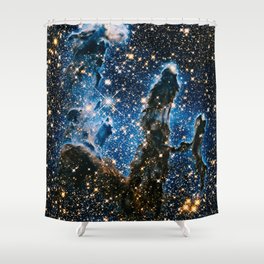 Pillars Of Creation Nebula, Galaxy Background, Universe Large Print, Space Wall Art Decor Shower Curtain