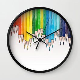 colored pencils Wall Clock | Draw, Coloredpencils, Supplies, Artsupplies, School, Watercolor, Red, Painting, Orange, Art 