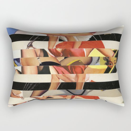 Glitch Pin-Up Redux: Lindsey Rectangular Pillow