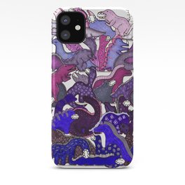 Purple Dinosaur Gradient iPhone Case