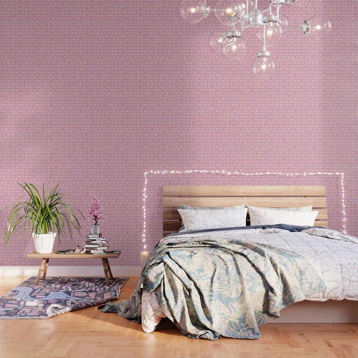 Pink XOXO Pattern Wallpaper