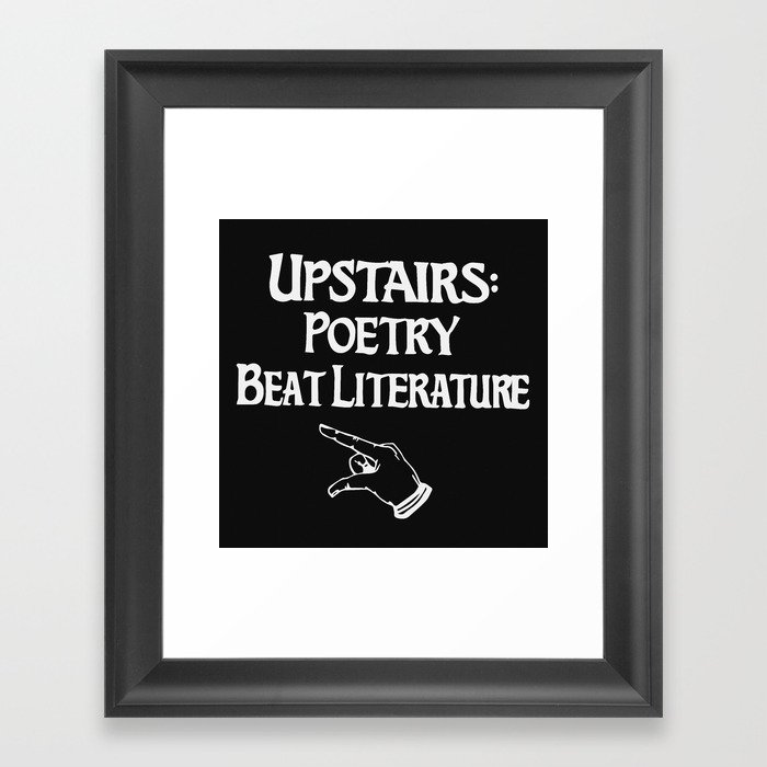 Poetry and Beat Generation Literature Framed Art Print