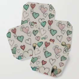 heart collage Coaster
