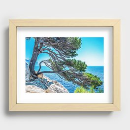 Calanques near Cassis in a summer day Recessed Framed Print