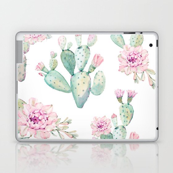 Simply Cactus Rose Laptop & iPad Skin