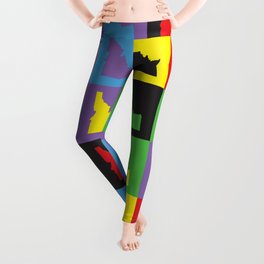 Idaho Pop Art Pattern Leggings