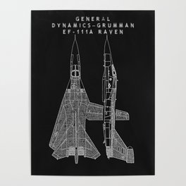 General Dynamics–Grumman EF-111A Raven Blueprints Poster