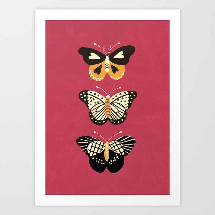Viva butterflies Art Print