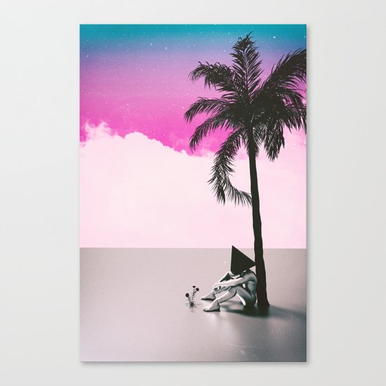 Under the palm tree Canvas Print