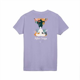 After Yoga white silhouette Kids T Shirt