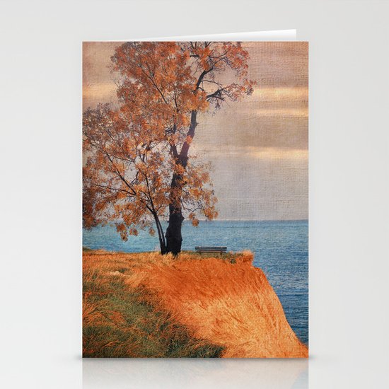 Autumn by the sea Stationery Cards